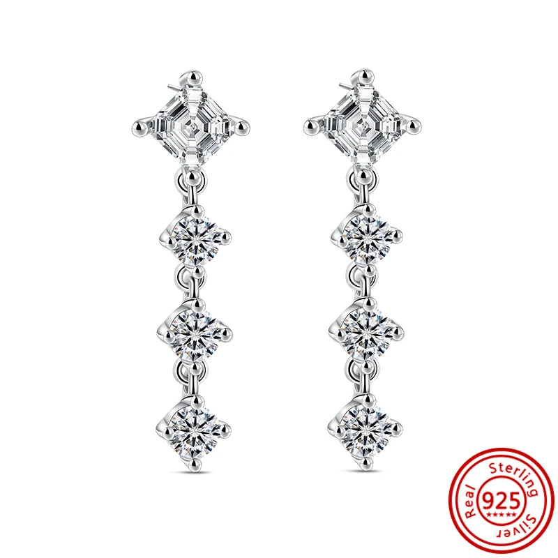 Pantaro-Boucles d'oreilles à tige en argent regardé 925 pour femme, coeurs, pavé d'hirondelle, simple, nucléoRotterdam, cerceau Kling, bricolage, bijoux de fête, original