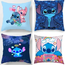 Anime Figure Disney Stitch Anime Pillowcase Kawaii Stitch Pillow Pillowcase Children's Room Interior Decoration Birthday Gifts