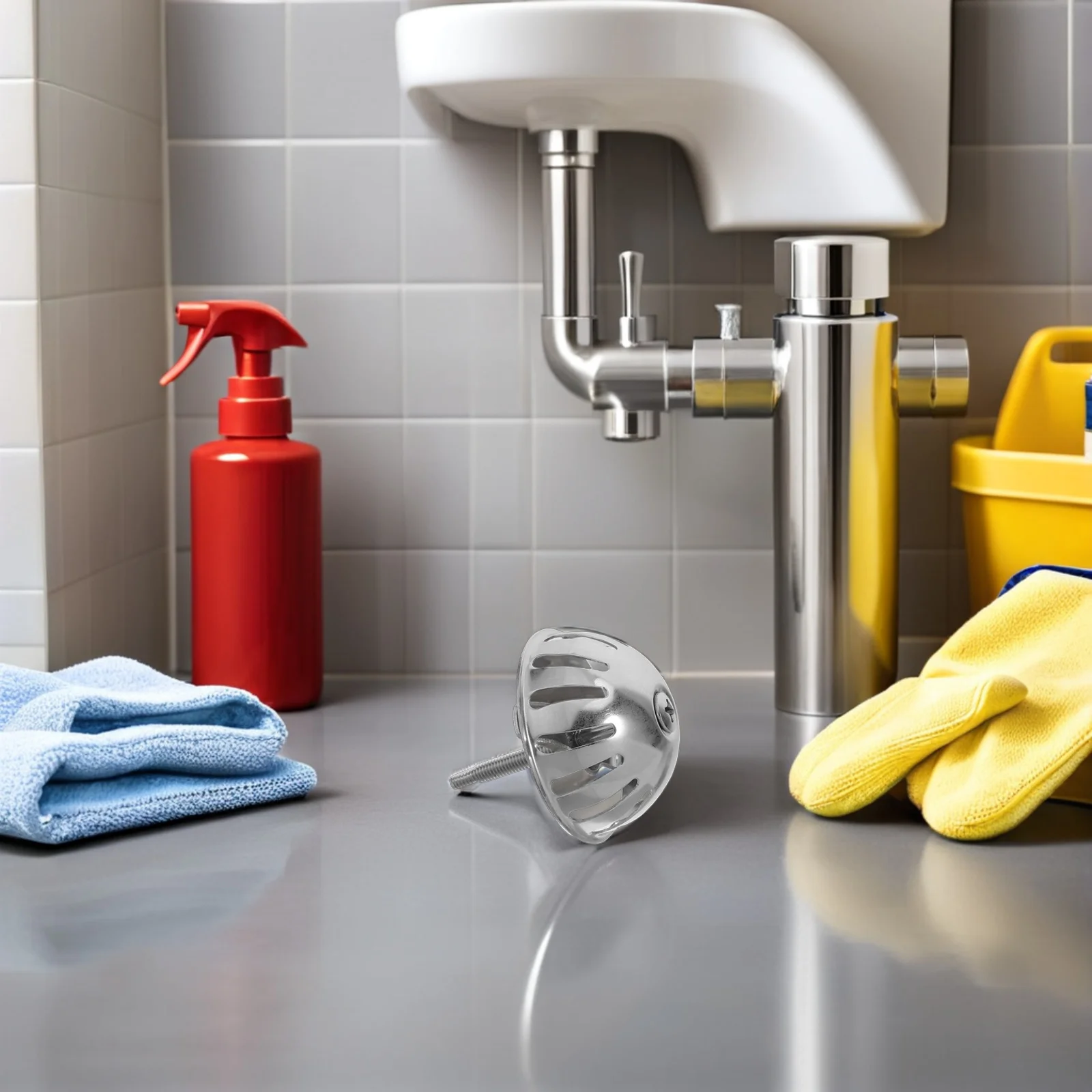 

5pcs Funnel Cover Stainless Steel Urinal Dome Strainer Top Spud Filter Drain Waste Cap For Public Restroom Anti-Clog Bathroom