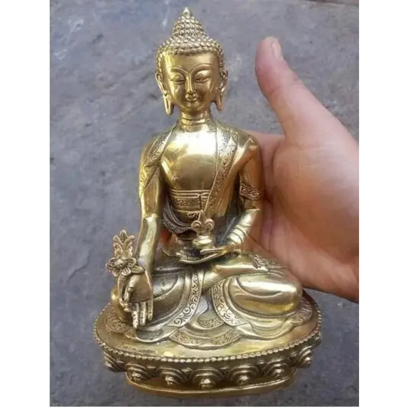 Large Tibetan Buddha Statue Brass, free delivery, Tibetan Medicine, 15 or 21mm