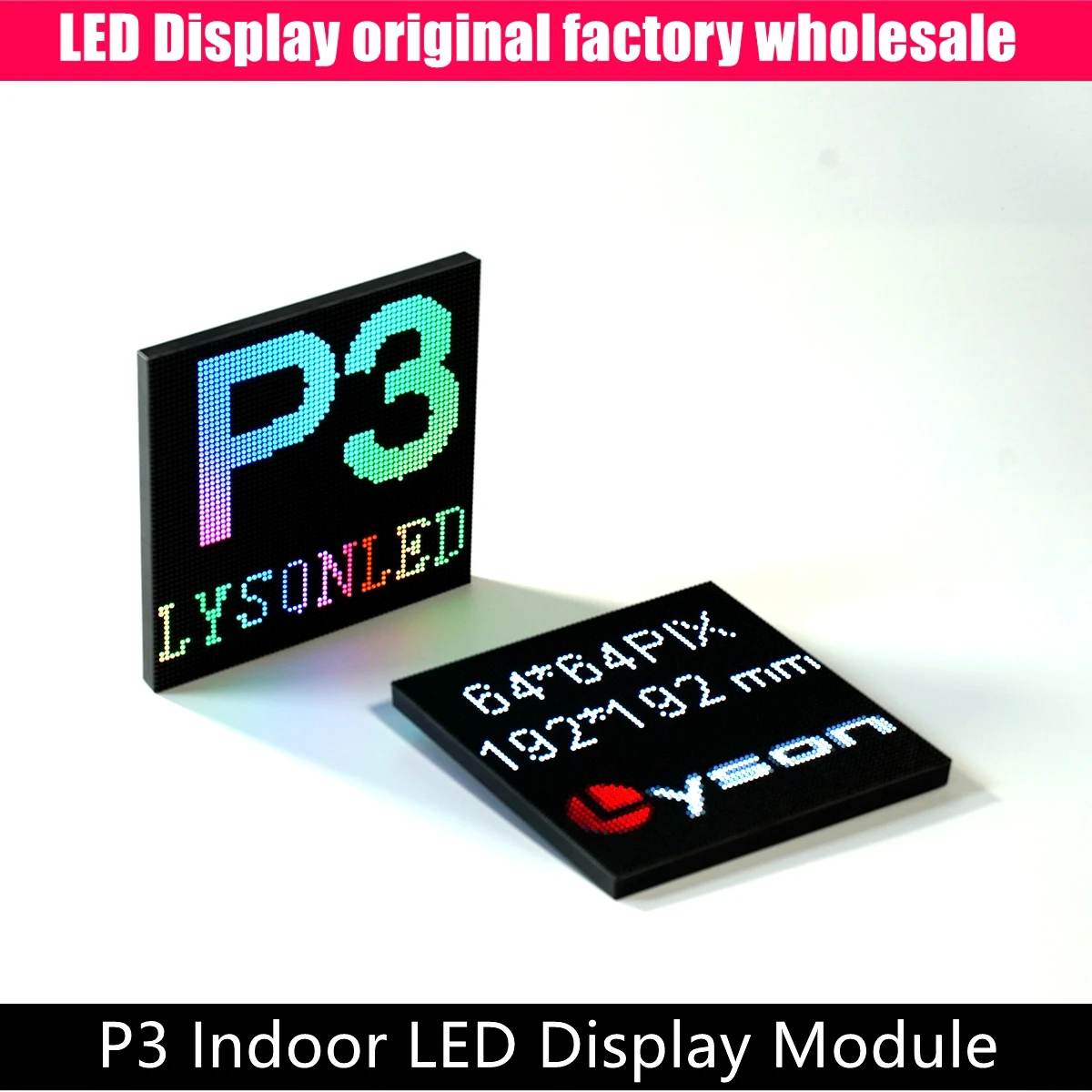 Indoor SMD P3 RGB LED Matrix Screen Module 64x64 Pixels High Resolution 1/32 Scan Sign Board Wholesale