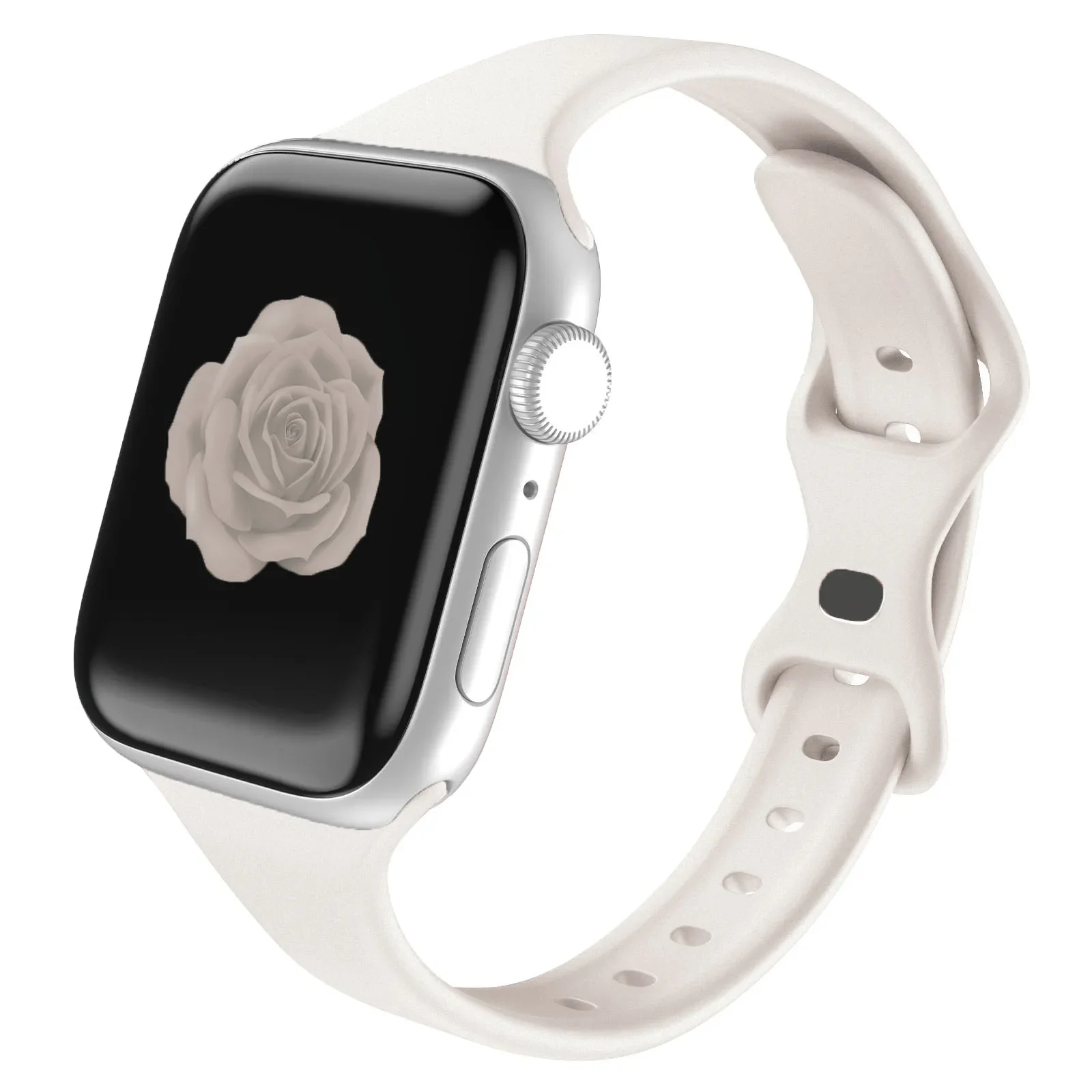 Тонкий силиконовый ремешок для Apple Watch Correa Women Slim 38 мм 40 мм 41 мм 42 мм 44 мм 45 мм 49 мм, спортивный ремешок из мягкой резины для iWatch