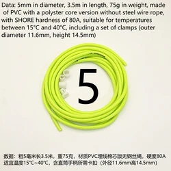 NEVERTOOLATE 75A-80A-90A 5mm 6mm 3m 3.5m tappi di corda in pvc di ricambio corda per saltare accessori per cavi di backup riparazione della corda per saltare fai da te