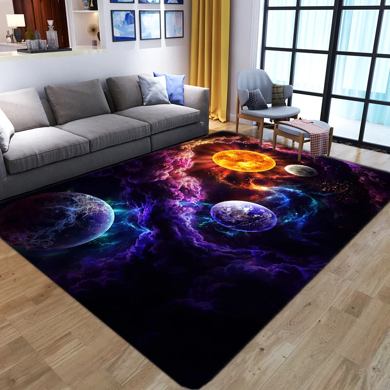 Astronaut Carpet Outer Space Galaxy Carpets For Home Living Room Bedroom Decor Bedside Sofa Non-slip Area Rugs Bathroom Door Mat