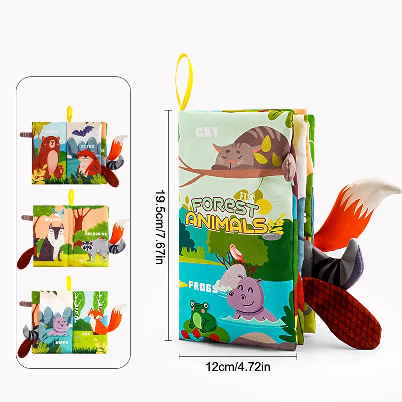 Baby Books Toys, Baby Books 0-6 Months, Touch And Feel Cloth Crinkle Soft Books, Toys For 0-3-6-12-18 Months Infant Newborn