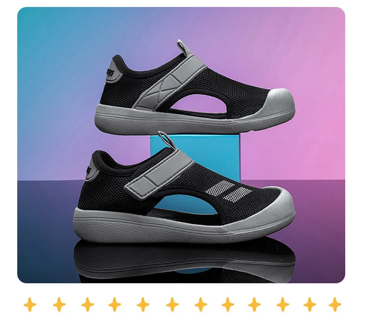 Kleinkind Baby Sommerschuhe Atmungsaktive Anti-Rutsch-Walking-Sneaker für Kinder Jungen Lässige Wanderschuhe Größe 23-36 – Detail 8