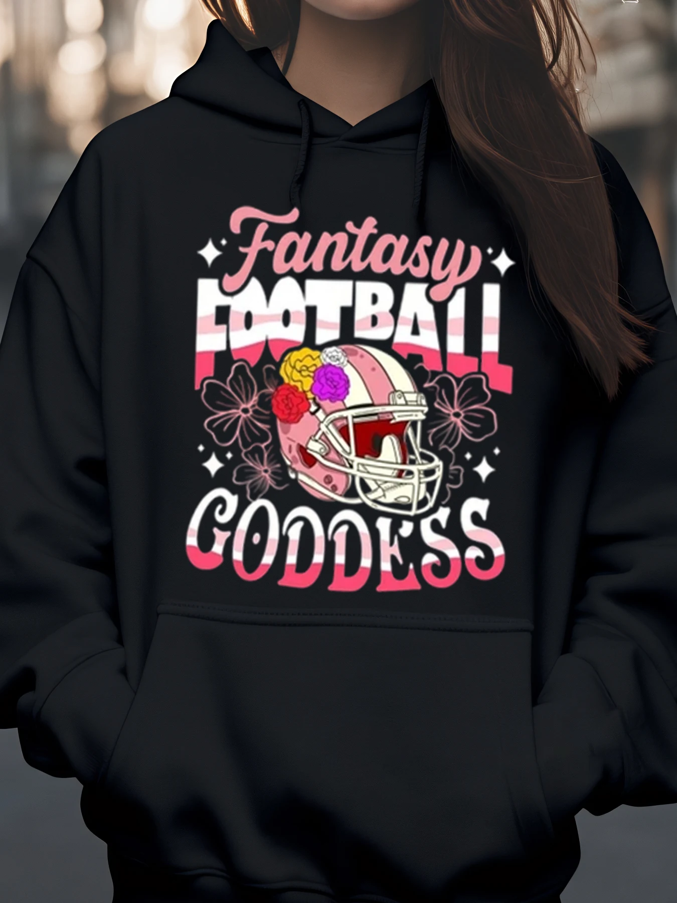 

Толстовка с принтом фэнтези-футбольной богини, повседневная одежда на Хэллоуин для женщин