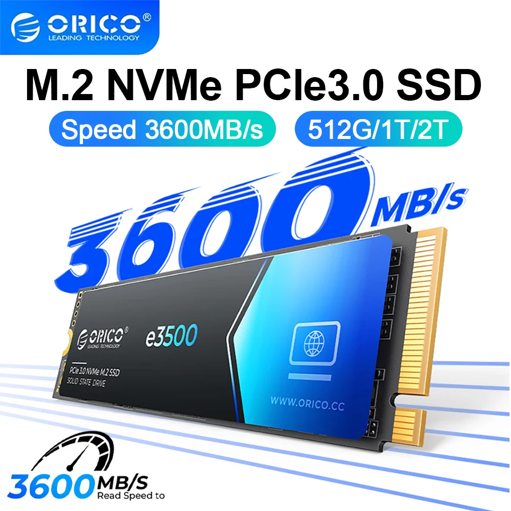 ORICO 2TB 1TB SSD M.2 2280 NVMe SSD PCIe Gen3x4 3500MB/S NVMe Solid State Drive for Steam Deck Microsoft Surface ProX Laptop