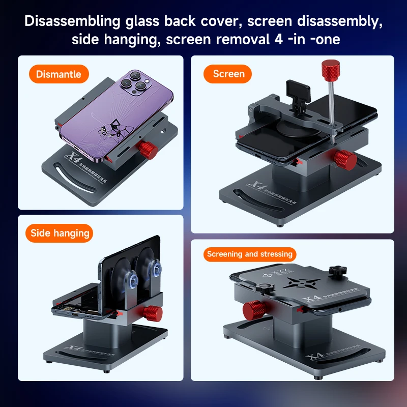 XZZ X4 4in1 Multifunctional Pressure Holding Fixture Screen Removal Rotation Maintaining Mobile Phones Glass Back Cover Removal