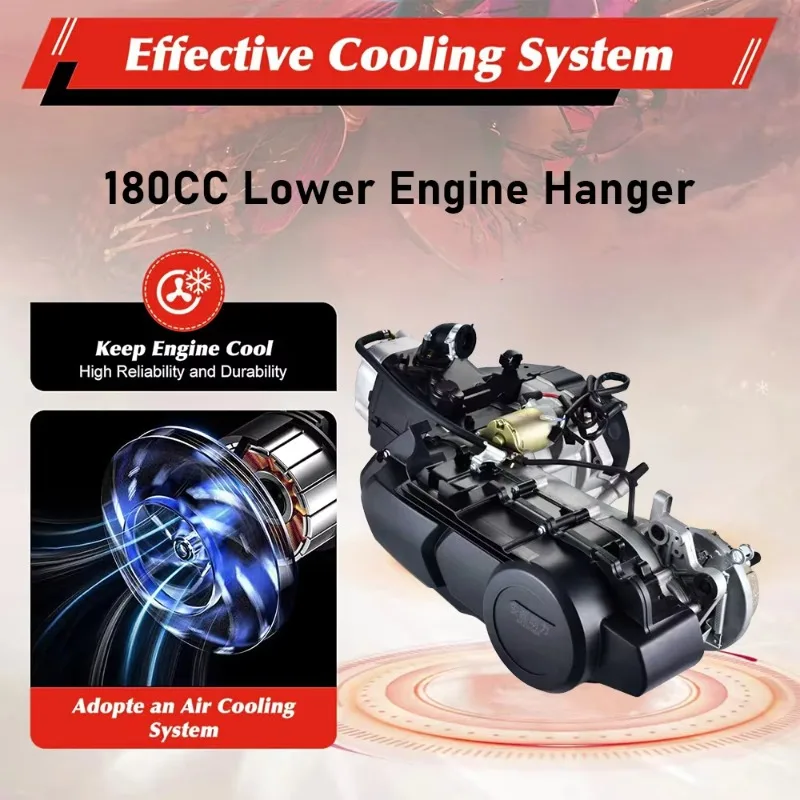 New Performance Upgrade GY6 Long Case 4 Stroke air Cooled 180cc air Cooled Engine Motorbike