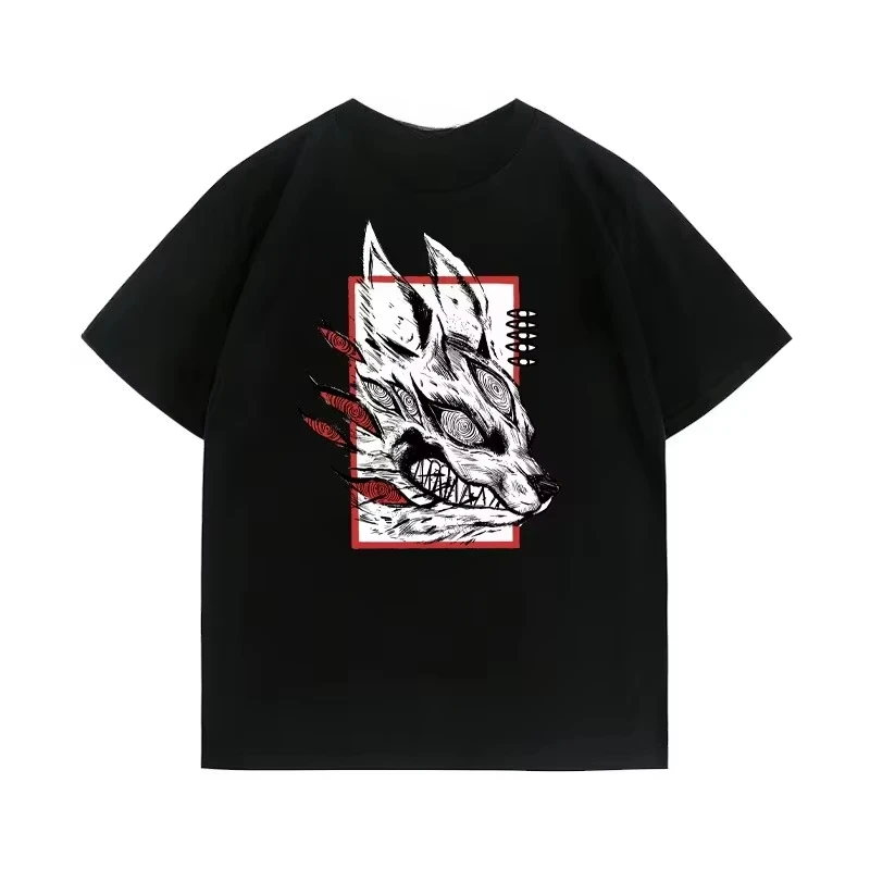 

Unisex Chainsaw Anime T-Shirt Oversized Reign Demon Hunter Printed Heavyweight Cotton Breathable Short Sleeve