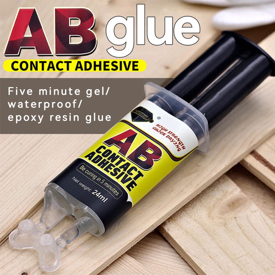 24ml AB glue Epoxy Resin Universal Adhesive Glue for Metal Plastic Glass Ceramic Ornaments Decorative Ceramic Tiles Rockery Land