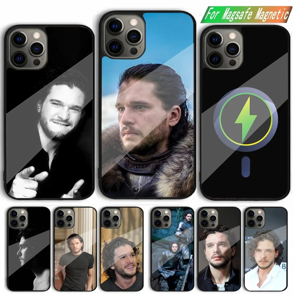 Actor K-Kit Harington Phone Case For iPhone 15,14,13,12,11,Plus,Pro,Max Mini Magsafe Magnetic Wireless Charging