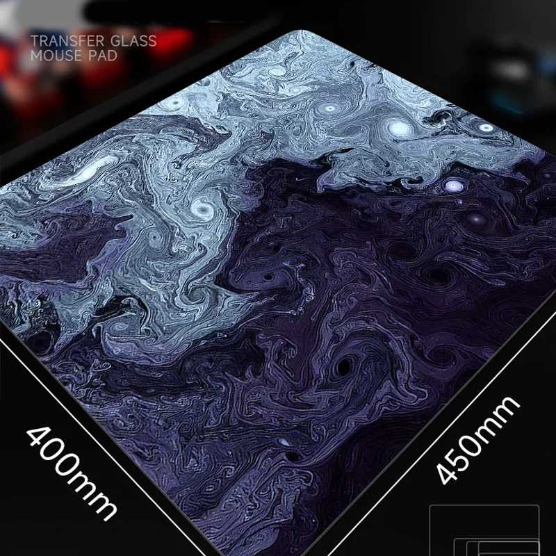 Artistic Color Blending Premium Photovoltaic Glass Mouse Pad - Tempered Hard Surface for FPS Gaming & Office, Ultra-Smooth Glide