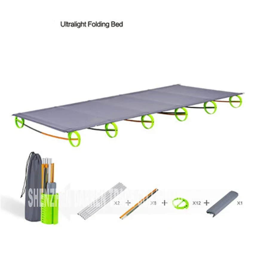 New Rugged Comfortable Ultra-Light Portable Aluminum Alloy Camping Outdoor  Folding Tent Bed Break Lunch Camping Bed