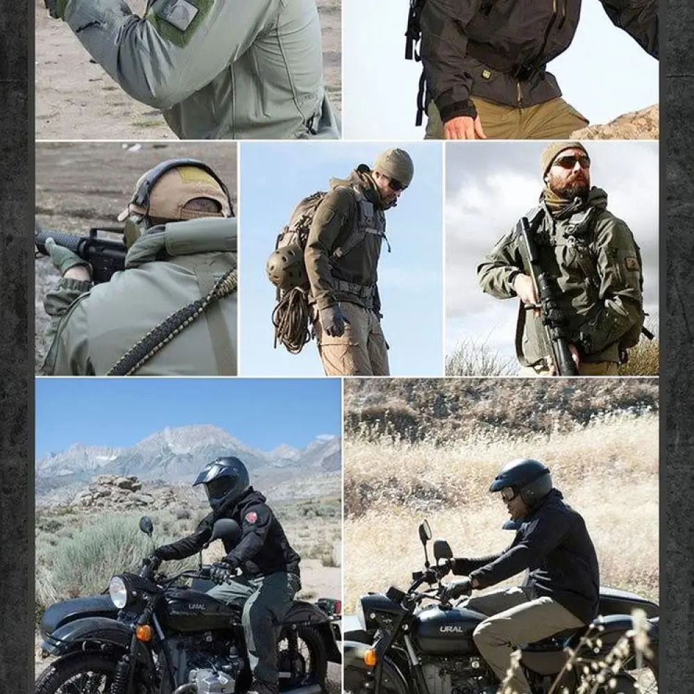 Winter Thermal Shark Skin Softshell Set Outdoor Tactical Camo Jacket Pants Hiking Camping Sports Windproof Suit
