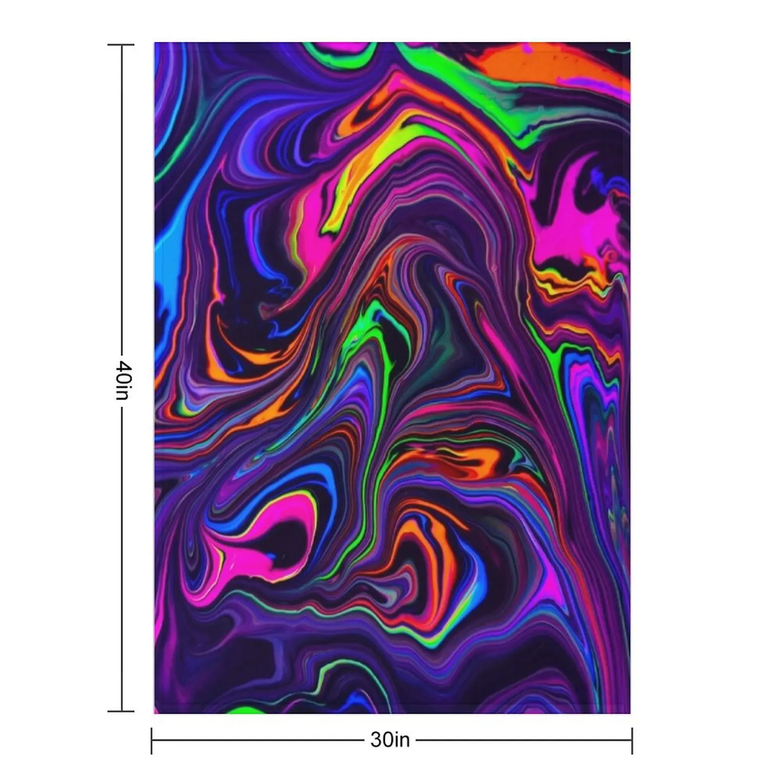 موجات الفضاء النيون رمي بطانية ريتروس متعددة الأغراض الأرائك الزخرفية البطانيات الزخرفية #2