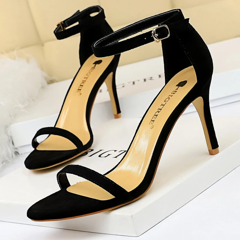 BIGTREE Shoes Kitten Heels Women\'s Open Toe Sandals Summer Women Pumps Sexy High Heels Fashion Stiletto Ladies Shoes 5 Color