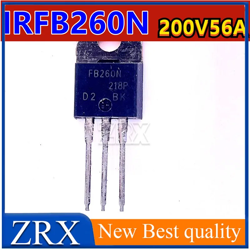 

5Pcs/Lot FB260N IRFB260NPBF New IR TO-220 N-channel Power MOSFET 56A 200V