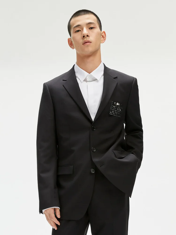 Busin décontracté hommes costume 96% laine mariage banlieue Faionable Jaet Stand Fit quatre saisons longue Sve couleur Pure