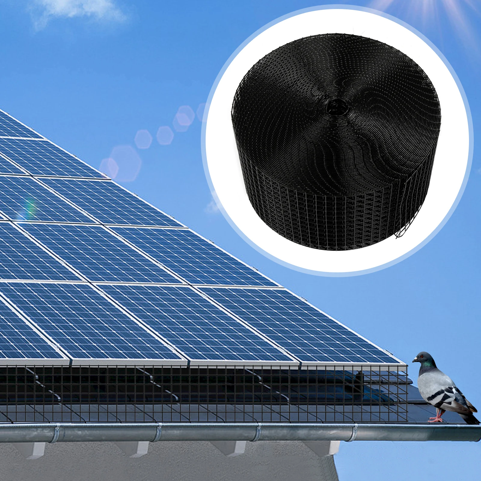 Solar Panel Bird Guard Squirrel Proofing Kit 6in*98ft Bird proofing Wire Screen Protection Wire mesh Welded Mesh Roof Pigeon Net