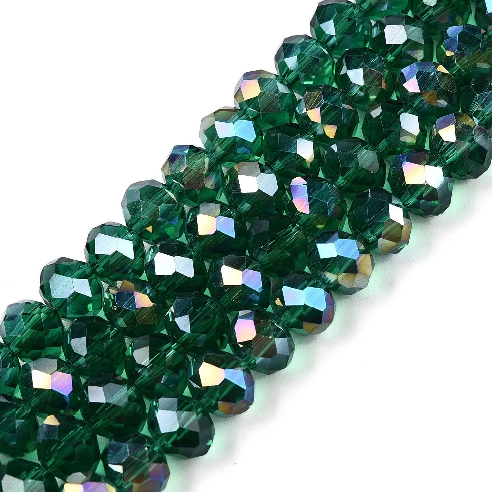 PandaHall 20 Stränge Glasperlen Mehrfarbig AB-Beschichtet Facettiert 8x6mm für DIY Schmuckherstellung – Detail 29