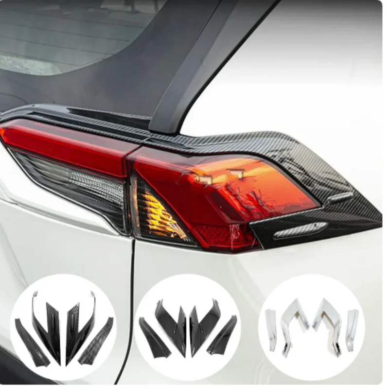 

For Toyota RAV4 2019 2020 2021 2022 2023 Car Sticker Styling Trim Back Tail Light Rear Back Frame Lamp Cover Part Hoods Eyebrow