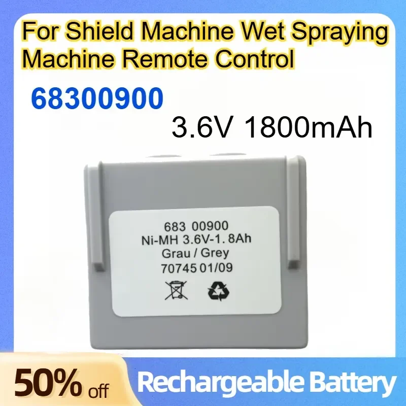 68300900 Nickel-hydrogen Battery 3.6V 1200mAh for Shield Machine Wet Spraying Machine Remote Control Rechargeable Batteries