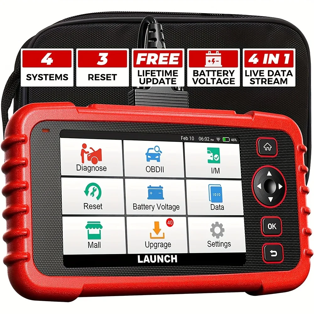 CRP123X Lifetime Free Online Update Scan Tool, SAS Calibration/Throttle Reset/Oil Reset OBD Scanner, ABS SRS Transmission Car Sc