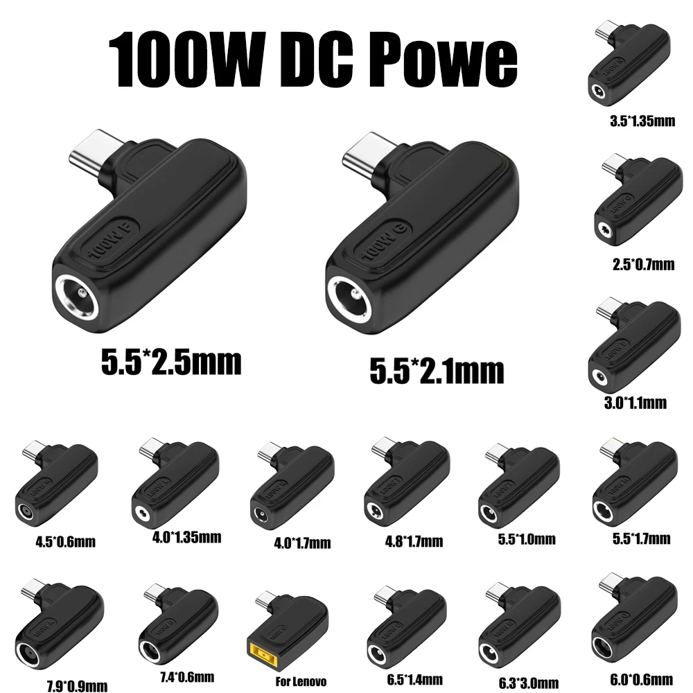 

JCD Преобразующий USB C PD 5 В, 9 В, 20 В, выход постоянного тока, гнездовой разъем типа C, штекерный разъем, 100 Вт, адаптер для быстрой зарядки ноутбука