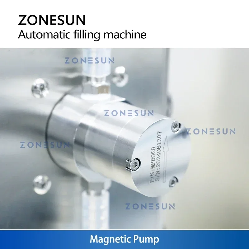 

ZONESUN ZS-DTMPZ1 Small Automatic Filling Line Magnetic Pump Conveyor for Water, Juice, Drinks Bottle Jar Packaging