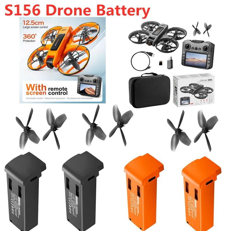 S156 Drone Battery 3.7V 1800MAH Battery/Propeller For S156 GPS Screen Drone Battery Blades S156 Dron accessory S156 RC Drone Toy