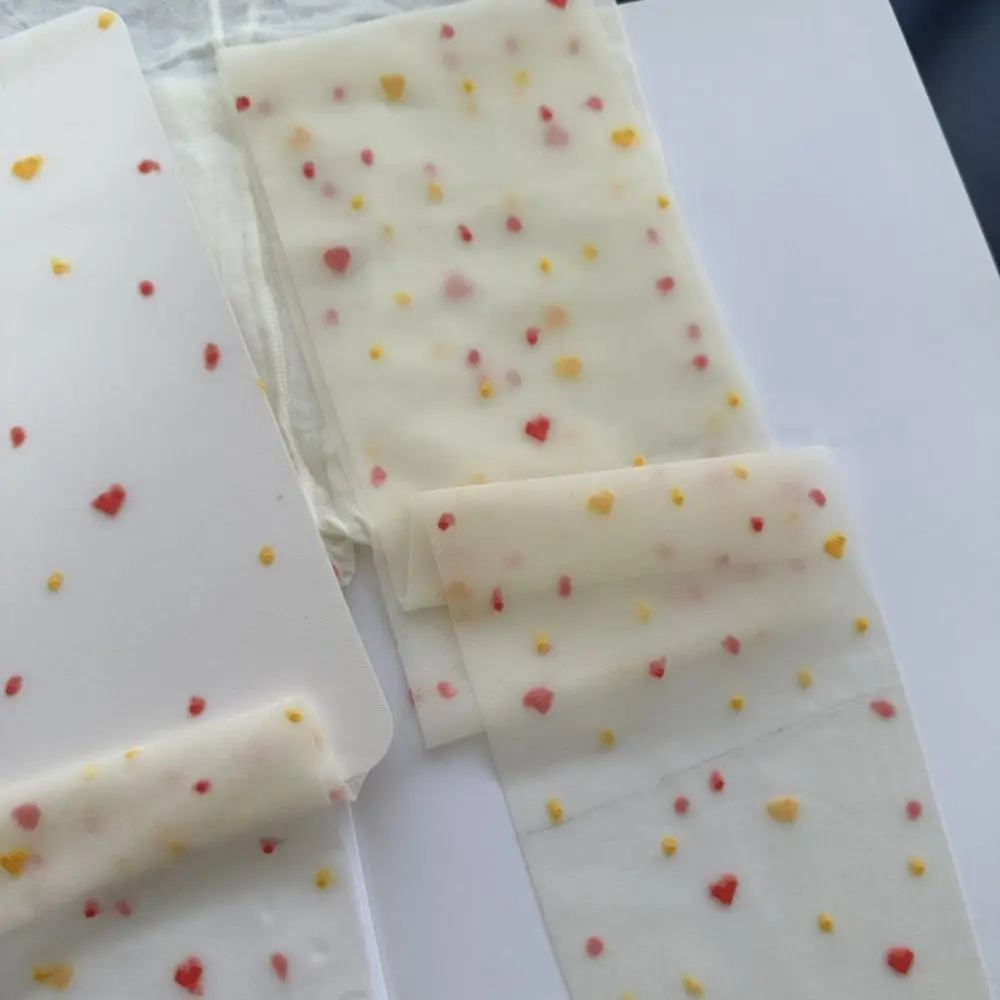 2 قطعة الجوارب الطويلة القلب شفافة الموضة رقيقة جدا لوليتا JK نمط شبكة جوارب طويلة Harajuku النايلون الملونة نقطة جوارب فتاة #4