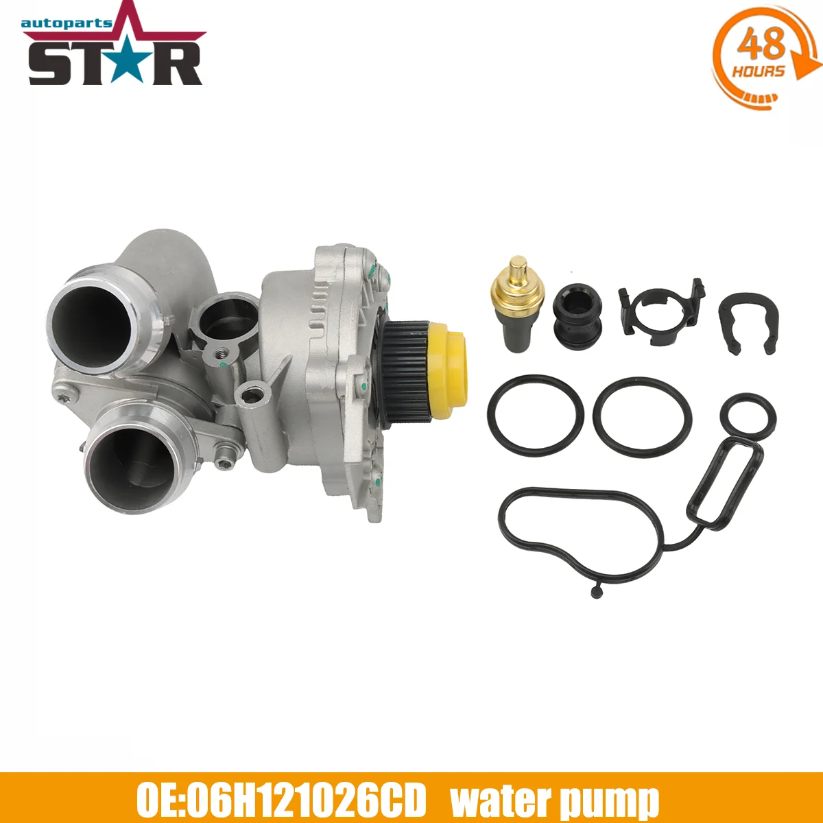 

1 комплект алюминиевого водяного насоса охлаждающей жидкости 06H121026CD для Audi A3 A4 A5 A6 Q3 Q5 2008-2013 для Volkswagen Cc Eos Gti Jetta Tiguan