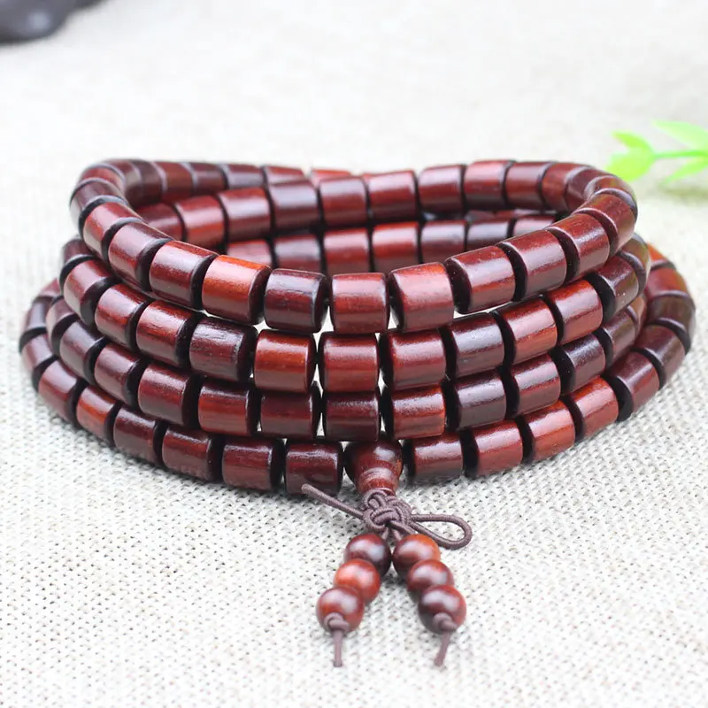 Factory Wholesale Crafts Pterocarpus Santalinus Bracelet108Buddha Beads Rosary Personalized Barrel Beads Men's and Women's Hand