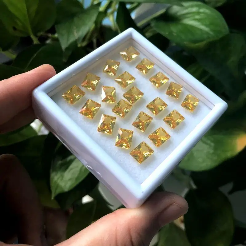 Protective Gemstone Diamond Jewellery Display Storage Transparent Box Glass Lid Case Earrings Gem Stone Holder Organizer 20Pcs