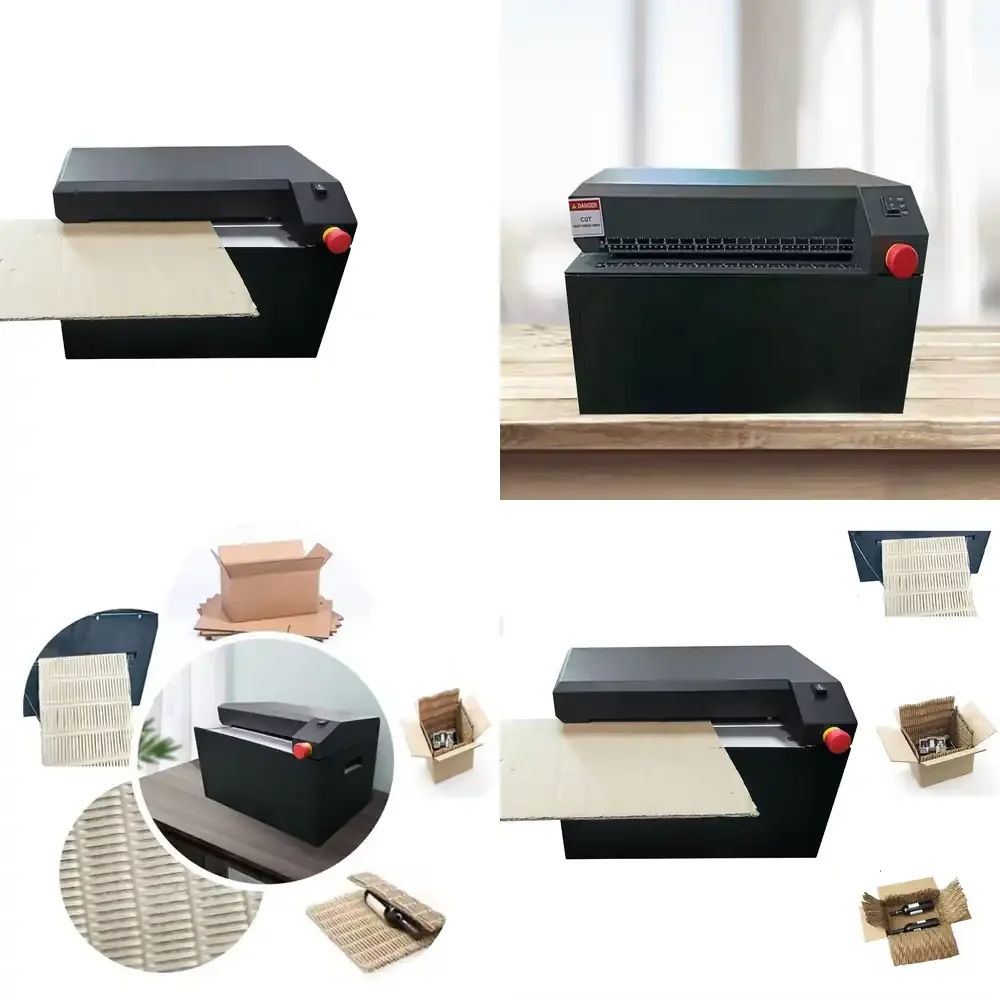 

Electric Light-duty Cardboard Shredder Tabletop Perforator Cross-Cut Adjustable Scale Recycle Eco-Friendly Packaging Material
