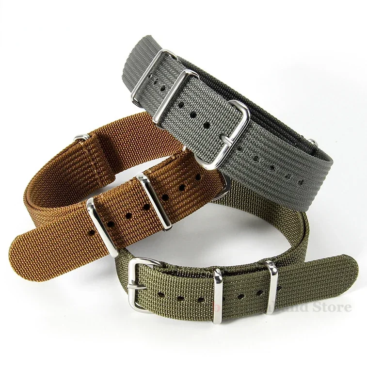 High Quality Nylon Watch Strap 18mm 20mm 22mm for Omega Striped Replacement Military Watchband Sport Bracelet Watch Accessories