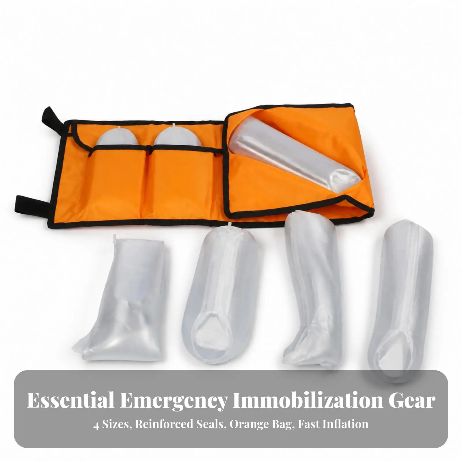 Air Splint Fracture Stabilization Kit with Carrying Case for Joint Support and Immobilization in Field Emergencies