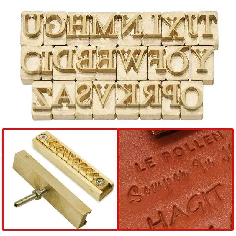 Leather Hot Stamping Special Seal Brass Letter Combination Embossed Stamp 26 Uppercase Lowercase Letters/numbers 0-9 Character