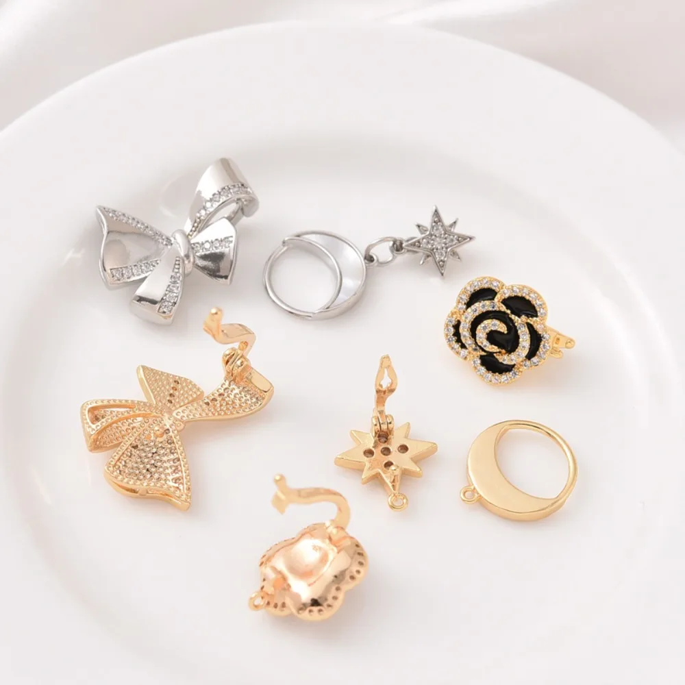 

18-каратное золото, инкрустированное цирконием, роза, свитер, цепочка, пряжка, ожерелье «сделай сам», цепочка с Y-образным вырезом, универсальная пряжка из белого золота