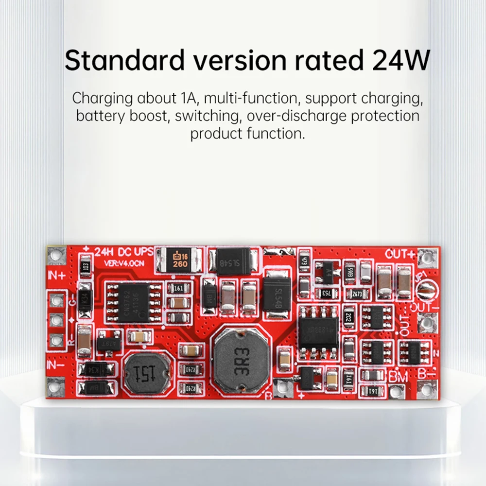 DC 24W 12V 15V 1A UPS Power Supply Module Uninterruptible Power Control Motherboard Supports Device Network Red Board