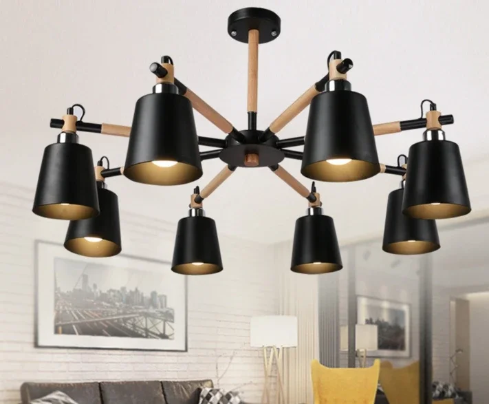 

creative Japan wrought iron wood ceiling light living room bedroom Restaurant Ceiling light