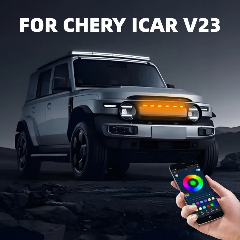 

LED Front Grille Light For Chery ICAR V23 Car Daytime Running Light Wheel Eyebrow Lamp For Pickup Offroad 12V