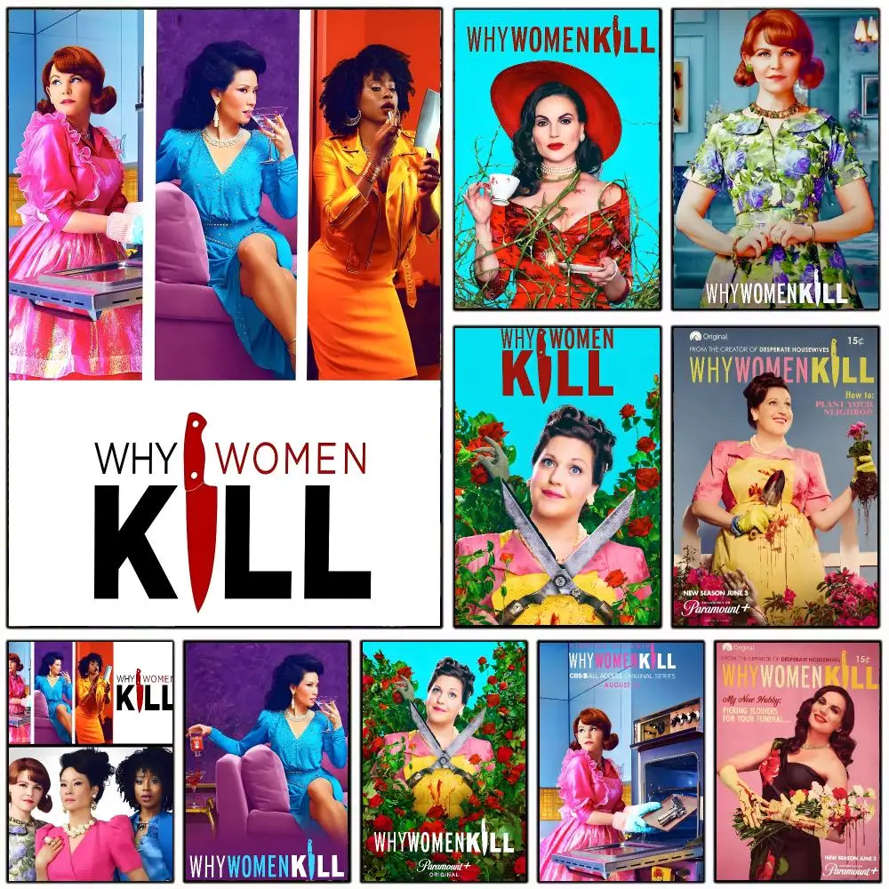 dark comedy W-Why Women Kill Poster Modern Home Decoration Interior Design & Contemporary Wall Art Collection