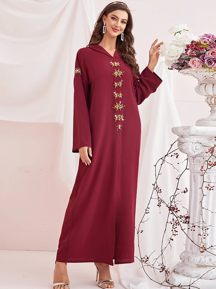 

Eid Abaya Dubai Turkey Arabic Muslim Dress Pakistan Islamic Clothing Moroccan Kaftan Robe Evening Wedding Dresses Djellaba Femme