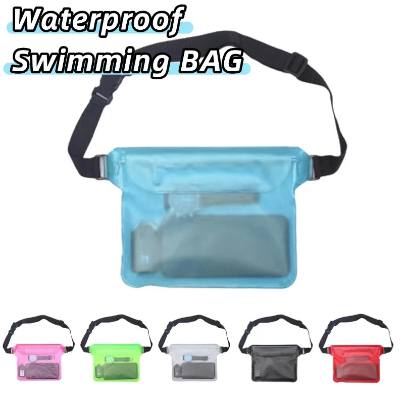 Waterproof Dry Bag Swim Pouch Underwater Phone Case Beach Waist Pack Shoulder Bag for Drifting Diving Skiing Boating Sport