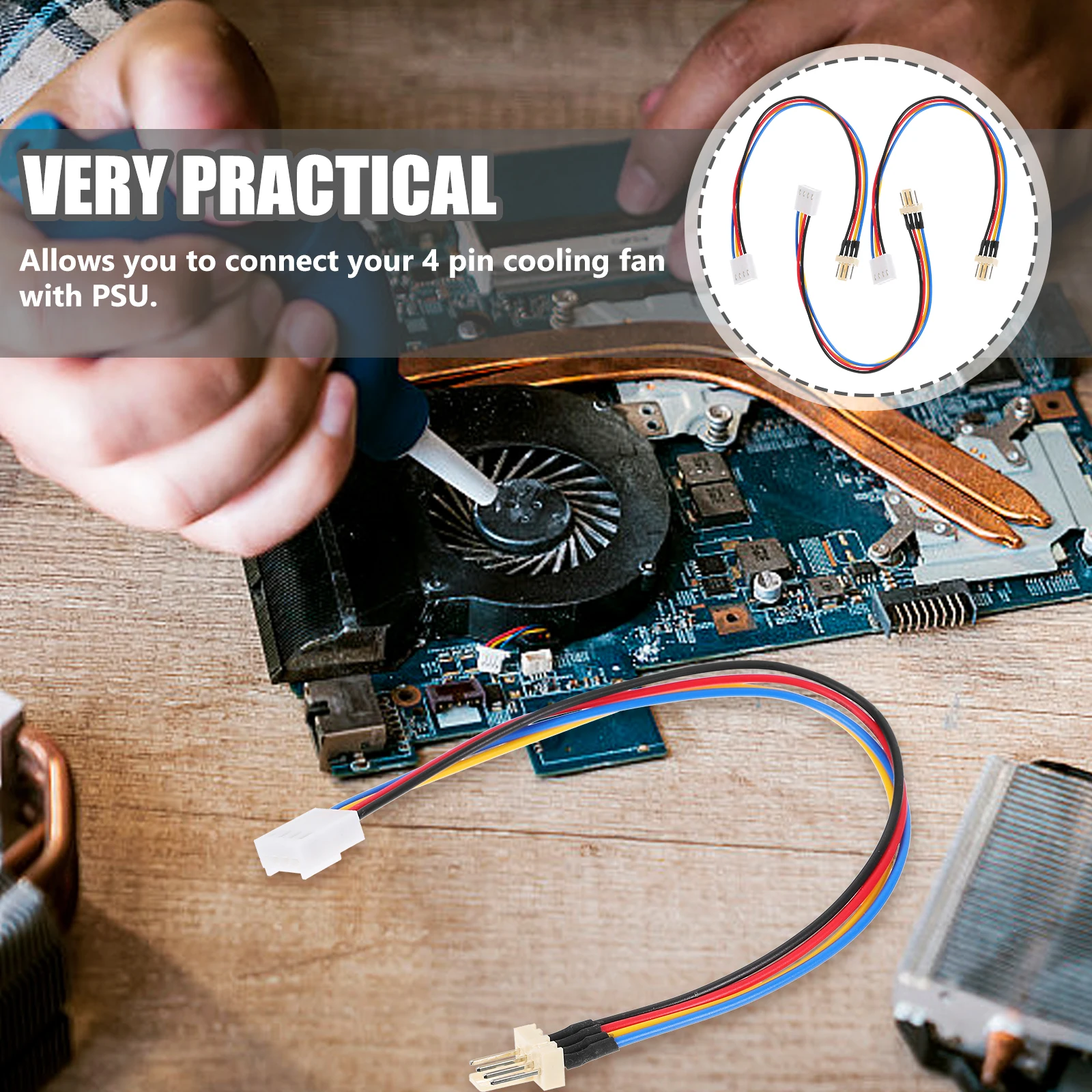 

Splitter Cable Fan Cable 4-Pin Cable Extension Cable Connector Adapter Cable