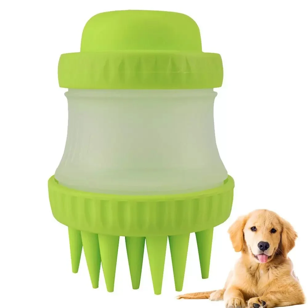 Silicone Bath Sponge with Dispenser Massager Brush Shampoo Soap Liquid Pet