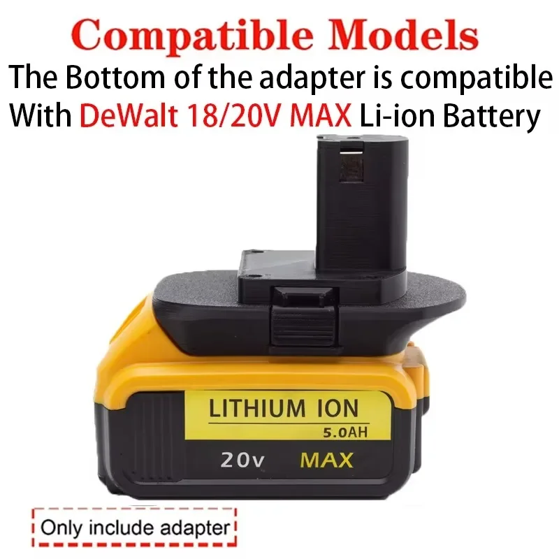 Adapter/Converter for Ryobi 18V ONE+ Li-Ion Tools to DeWalt 18/20V Li-Ion Battery Adapter Power Tool Accessories